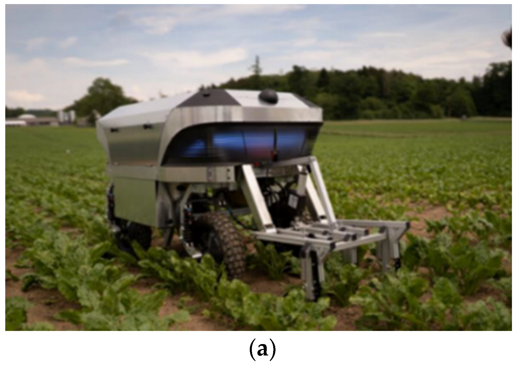 Components of the modular agrochemical precision sprayer mounted on a