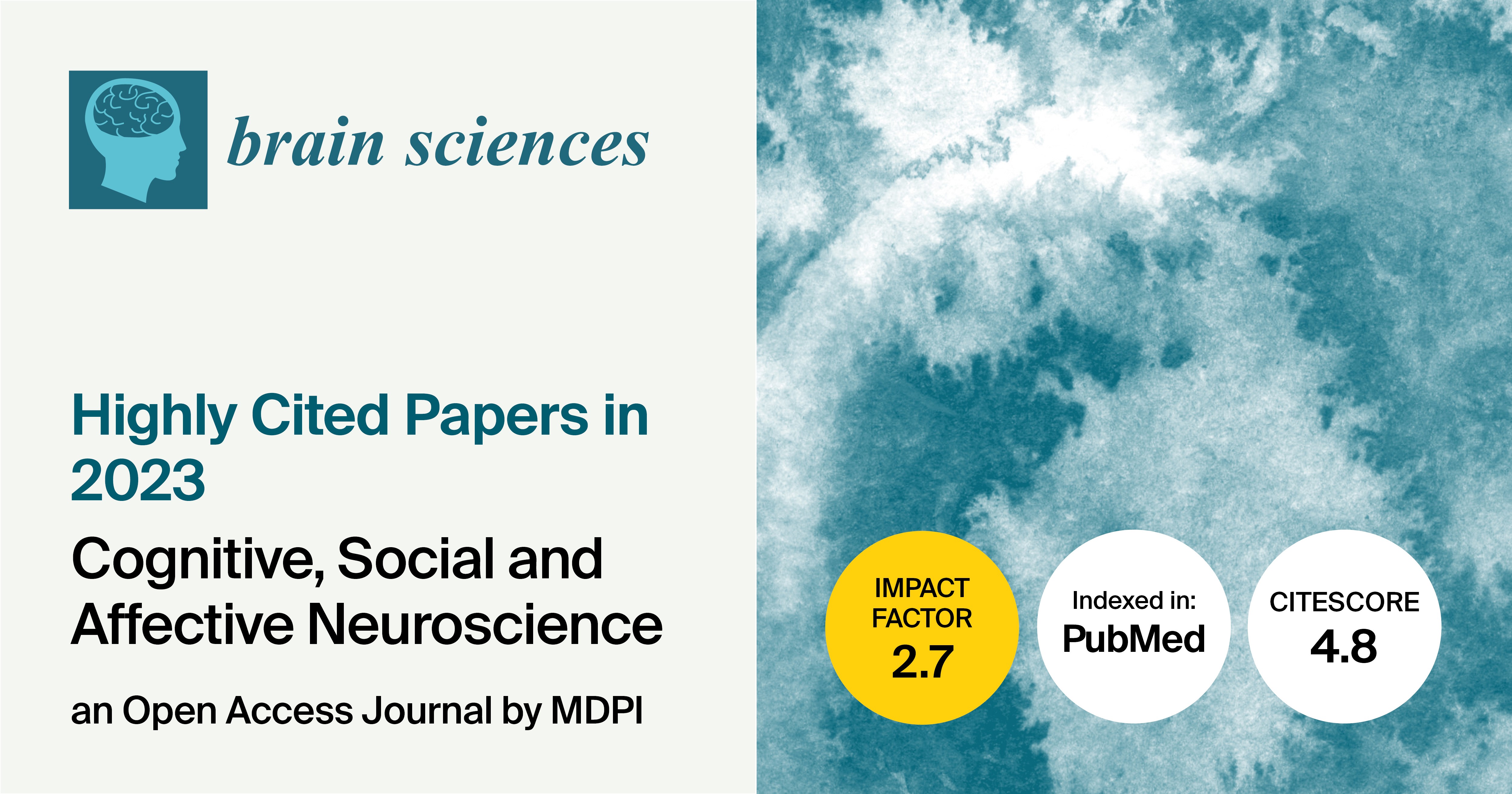 <strong><em>Brain Sciences</em></strong><strong> | Highly Cited Papers in 2023 in the Section “Cognitive, Social and Affective Neuroscience” </strong>