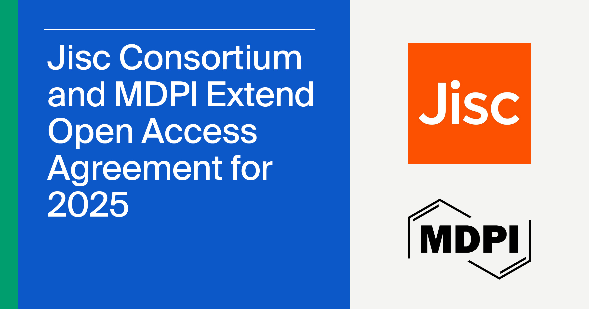 <strong>MDPI and Jisc Consortium Extend Open Access Agreement for 2025</strong>