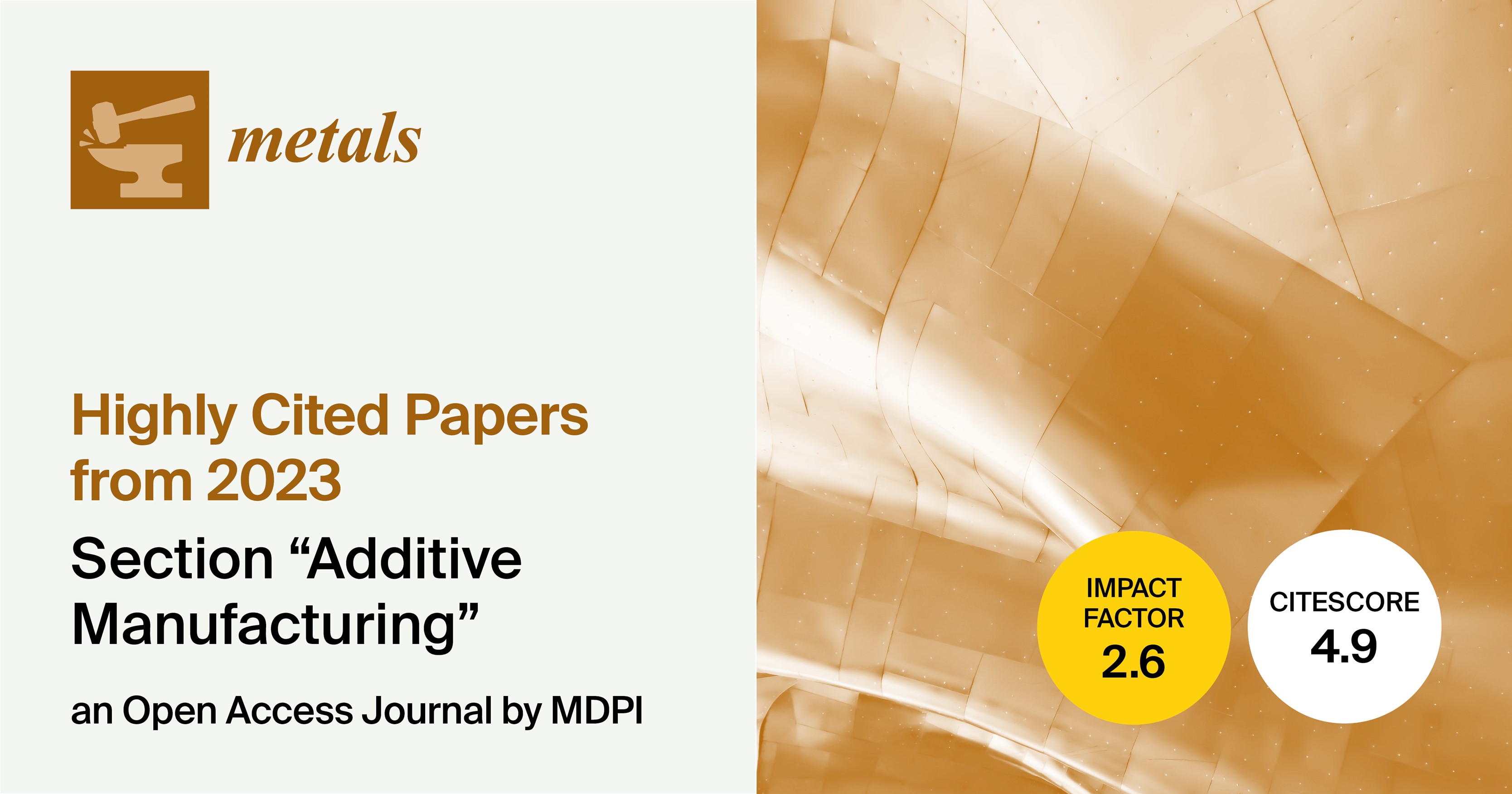 <strong><em>Metals</em></strong><strong> | Highly Cited Papers from 2023 in the Section “Additive Manufacturing”</strong>