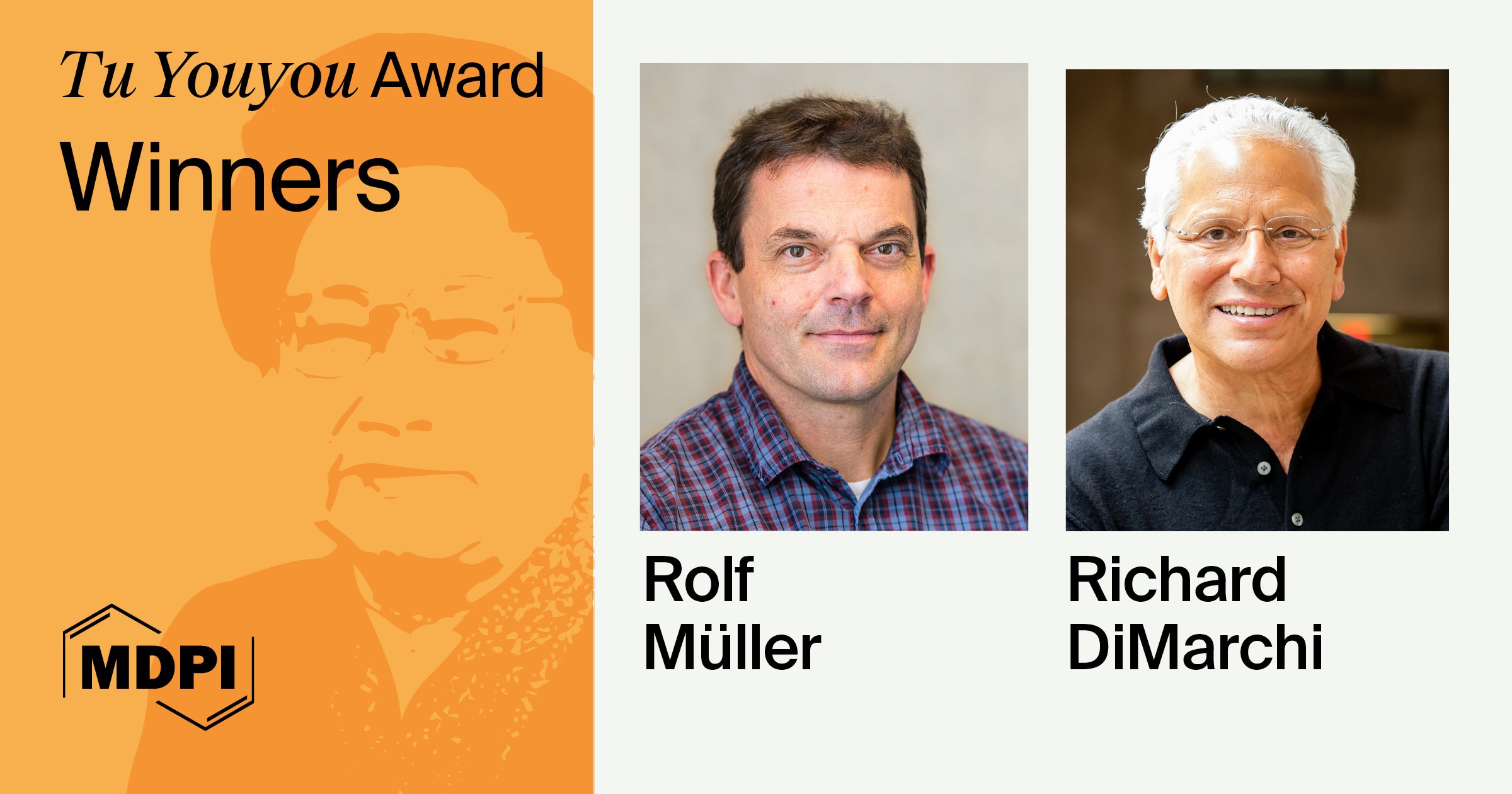 Richard DiMarchi and Rolf Müller Share the 2024 Tu Youyou Award