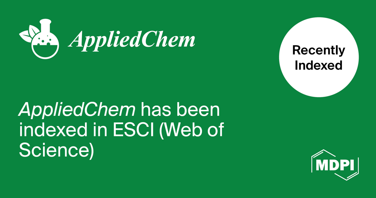 <em>AppliedChem </em>Accepted into Emerging Sources Citation Index in Web of Science