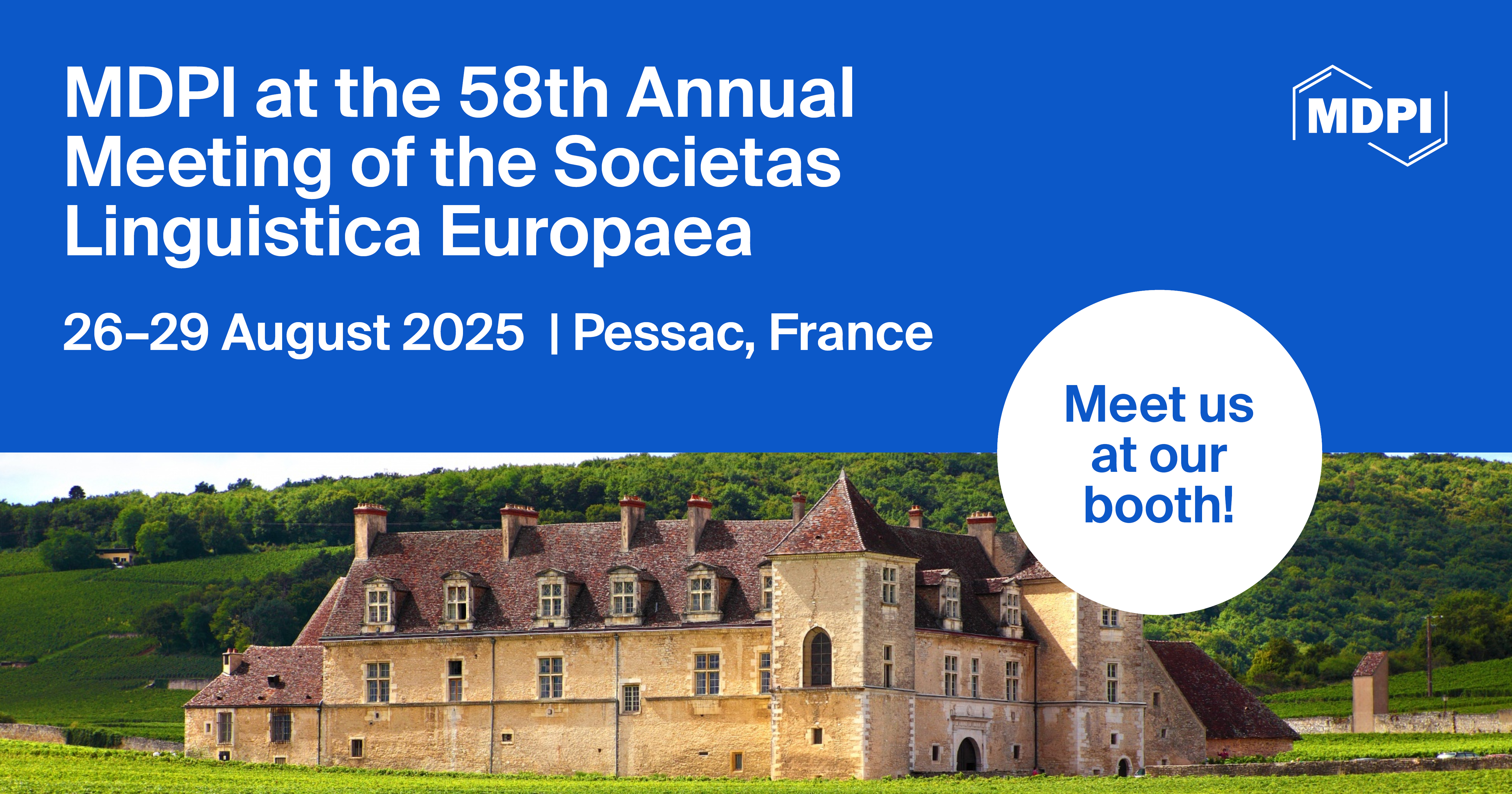 <strong>Meet Us at the 58<sup>th</sup> Annual Meeting of the Societas Linguistica Europaea, 26–29 August 2025, Pessac, France</strong>