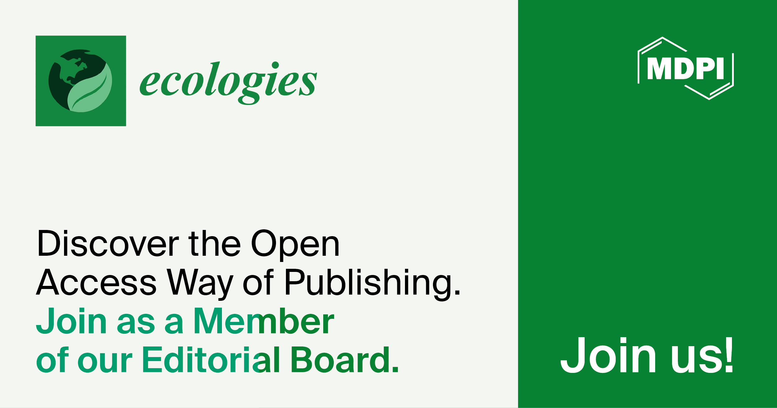 <strong>Recruiting Editorial Board Members for <em>Ecologies</em></strong>