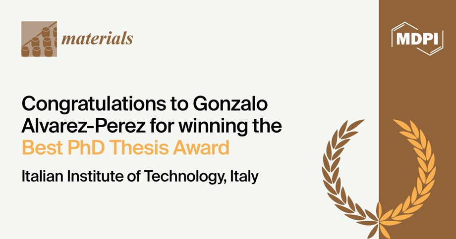 <em>Materials</em> Best PhD Thesis Award&mdash;Winner Announced