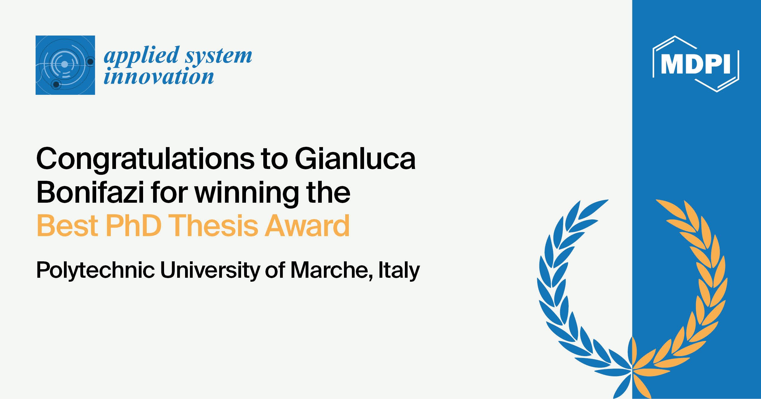 <strong><em>Applied System Innovation</em></strong> <strong>Best PhD Thesis Award—Winner Announced</strong>