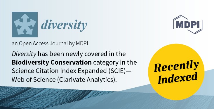 <em>Diversity</em> Has Been Newly Covered in the “Biodiversity Conservation” Category in the Science Citation Index Expanded— Web of Science