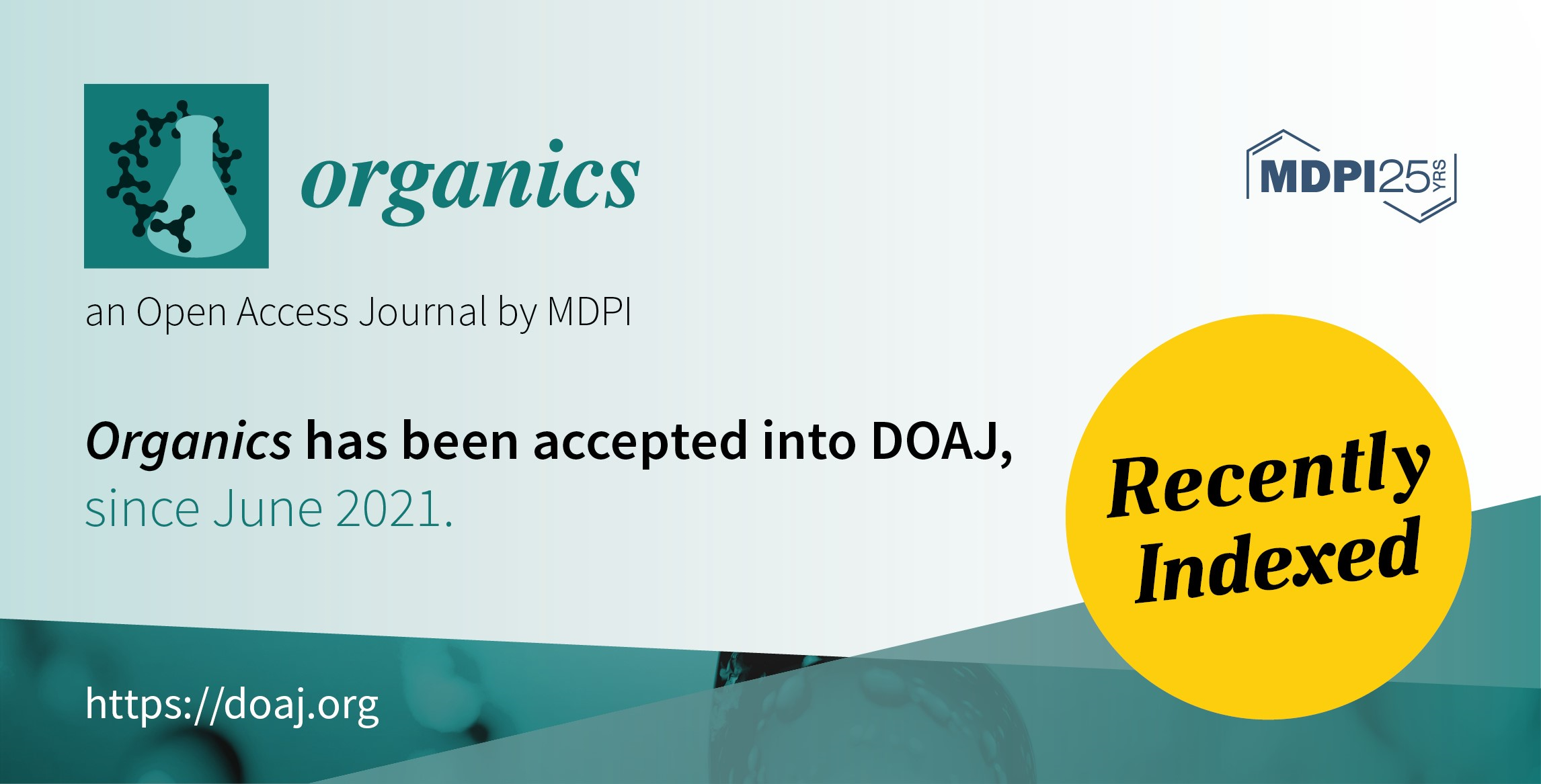 <em>Organics</em> Accepted into Directory of Open Access Journals (DOAJ)