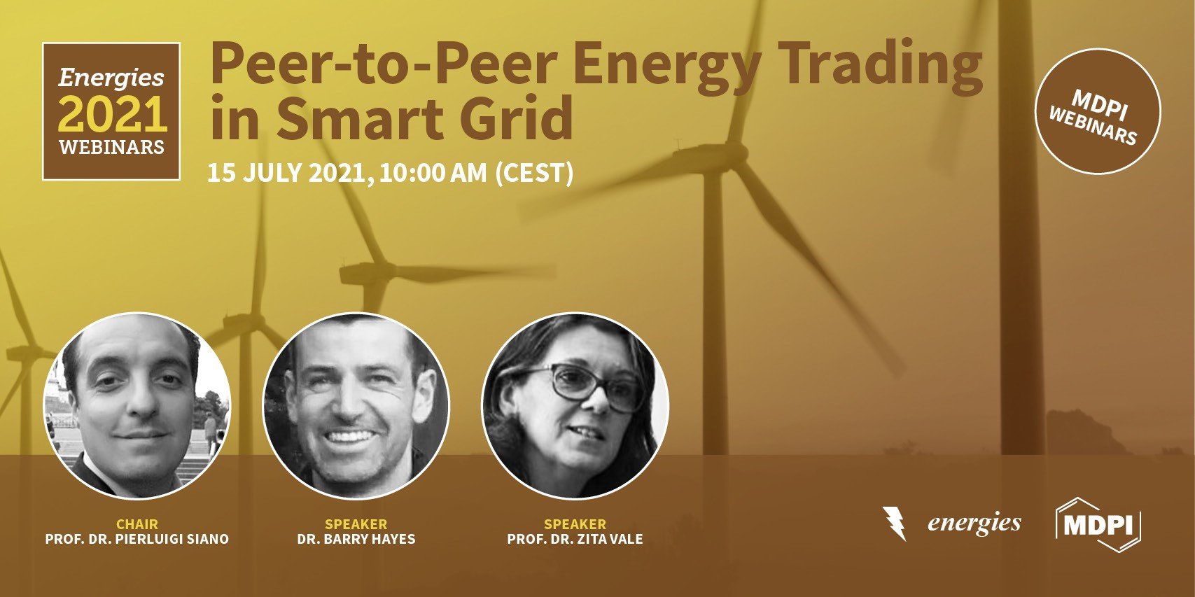 <em>Energies </em> 3<sup>rd</sup> Webinar | Peer-to-Peer Energy Trading in Smart Grid