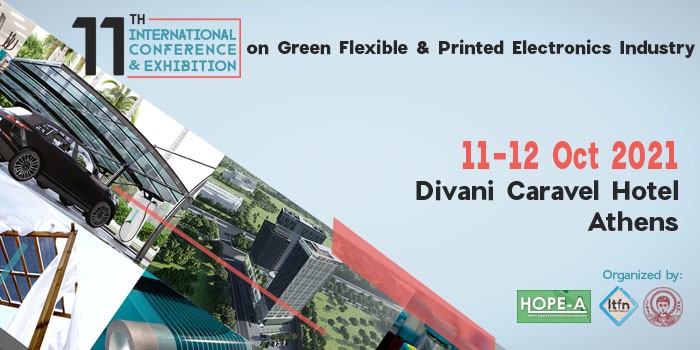 <strong>Meet Us at the 11th International Conference & Exhibition on Green Flexible & Printed Electronics Industry, Athens, Greece, 11–12 October 2021</strong>