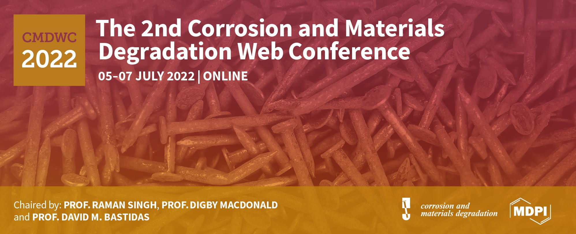 <strong>Meet Us Virtually at the 2nd Corrosion and Materials Degradation Web Conference, 5–7 July 2022</strong>