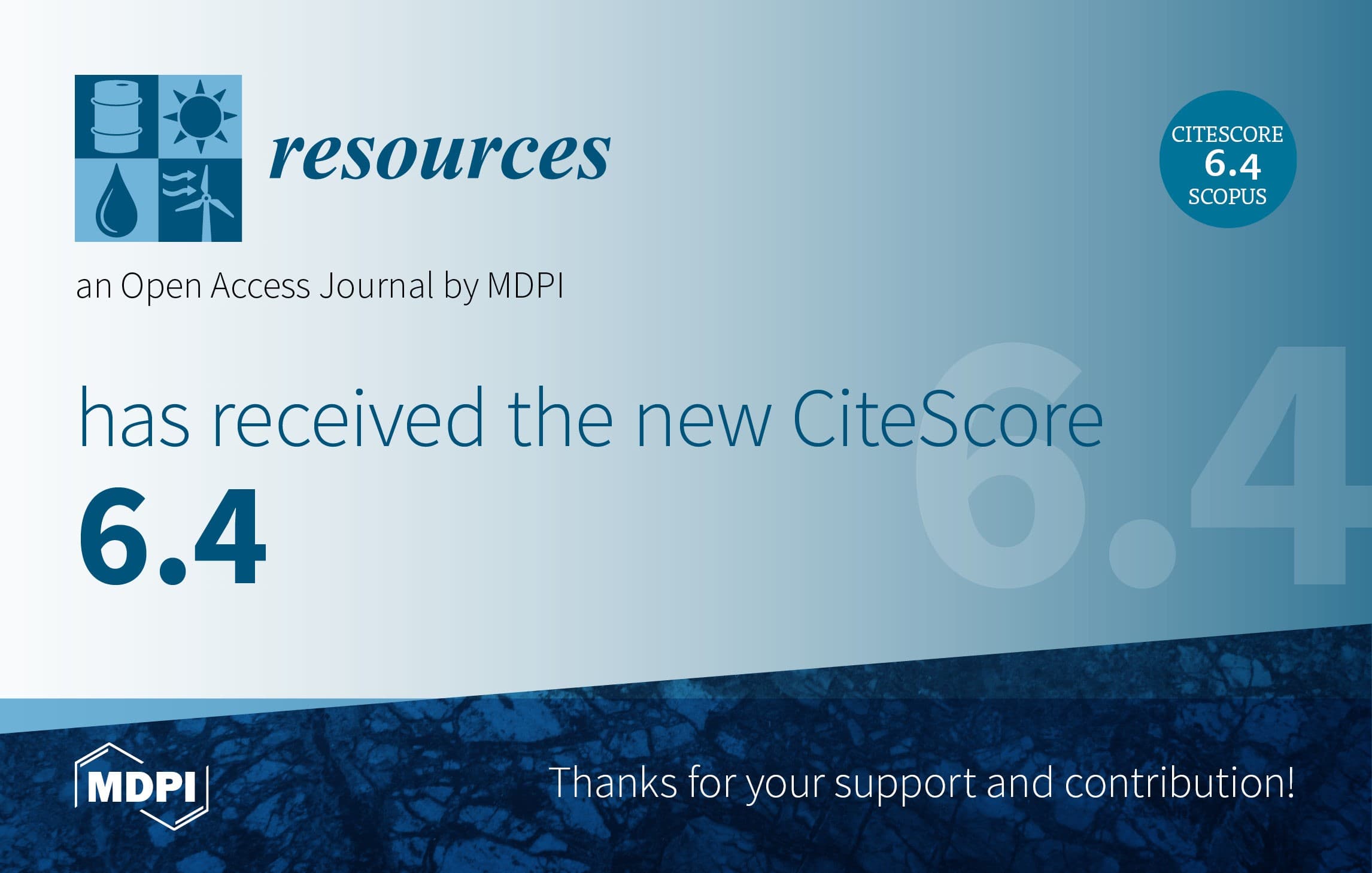 <strong><em>Resources</em> Receives Updated CiteScore of 6.4</strong>