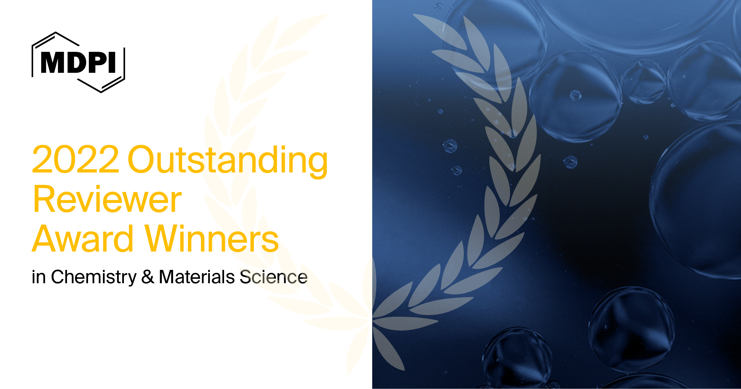 <strong>MDPI’s 2022 Outstanding Reviewer Awards in Chemistry and Materials Science—Winners Announced</strong>
