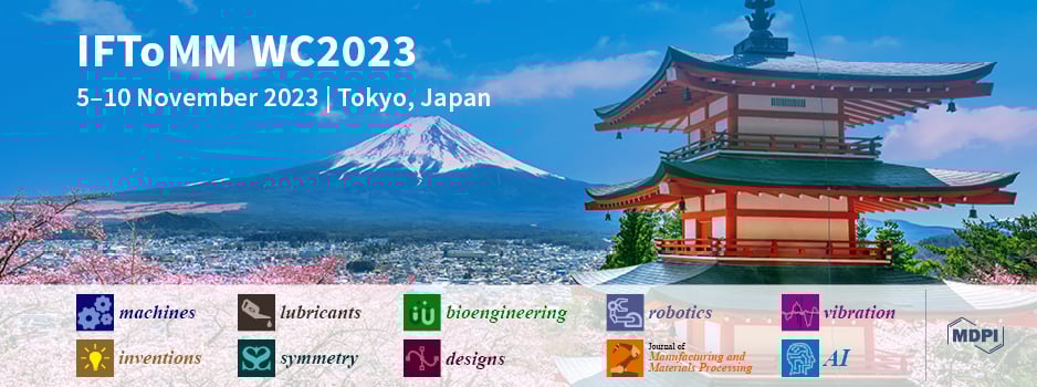 Meet Us at the 16th IFToMM World Congress (WC2023), 5–10 November 2023, Tokyo, Japan