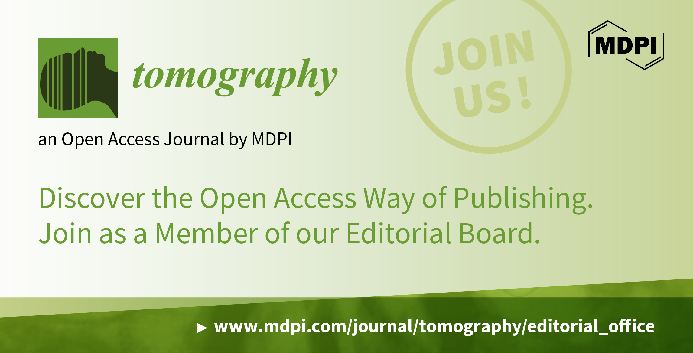 Recruiting Editorial Board Members for <em>Tomography</em>