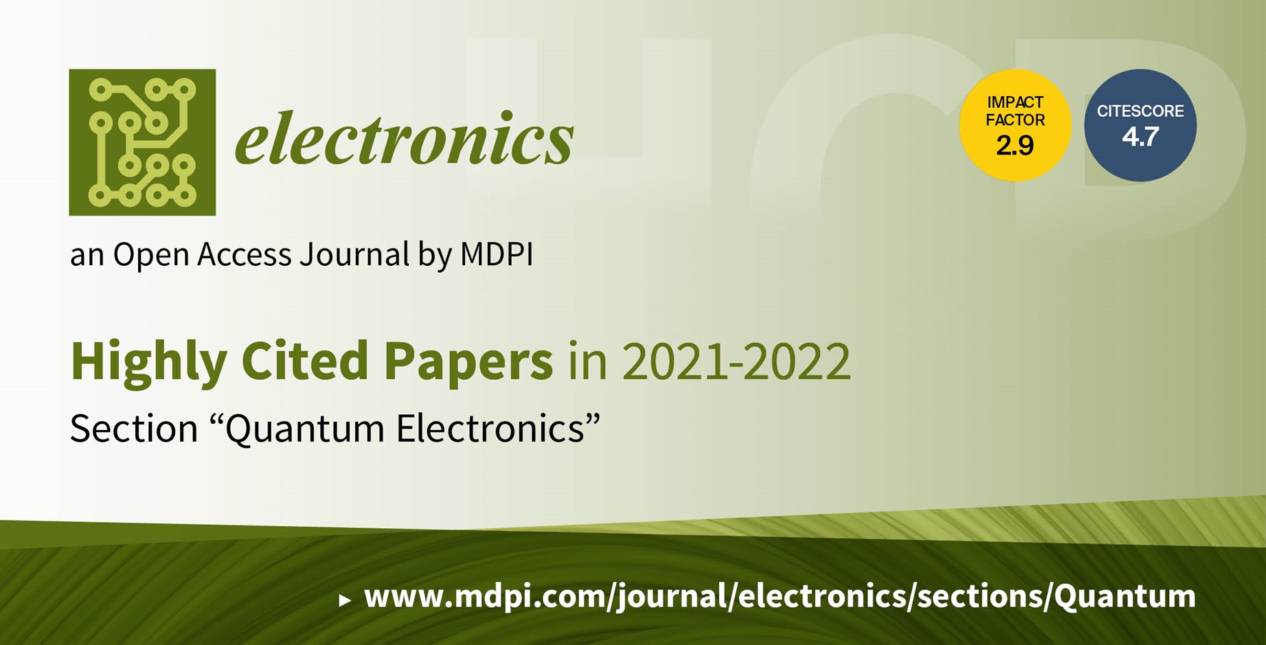 <em>Electronics</em> | Highly Cited Papers in 2021–2022 in the Section “Quantum Electronics”