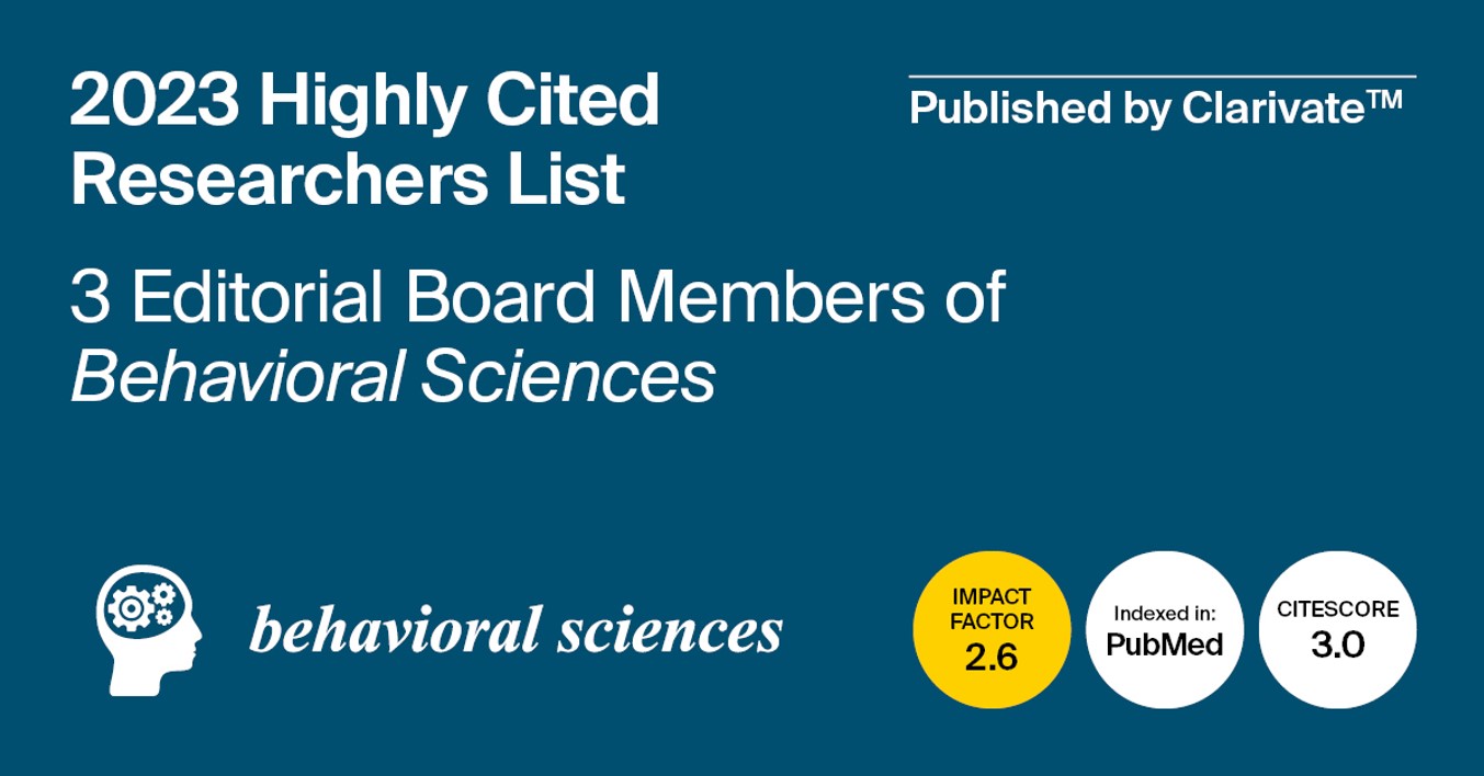 Editorial Board Members from <em>Behavioral Sciences </em>Featured in the 2023 Highly Cited Researchers List Published by Clarivate