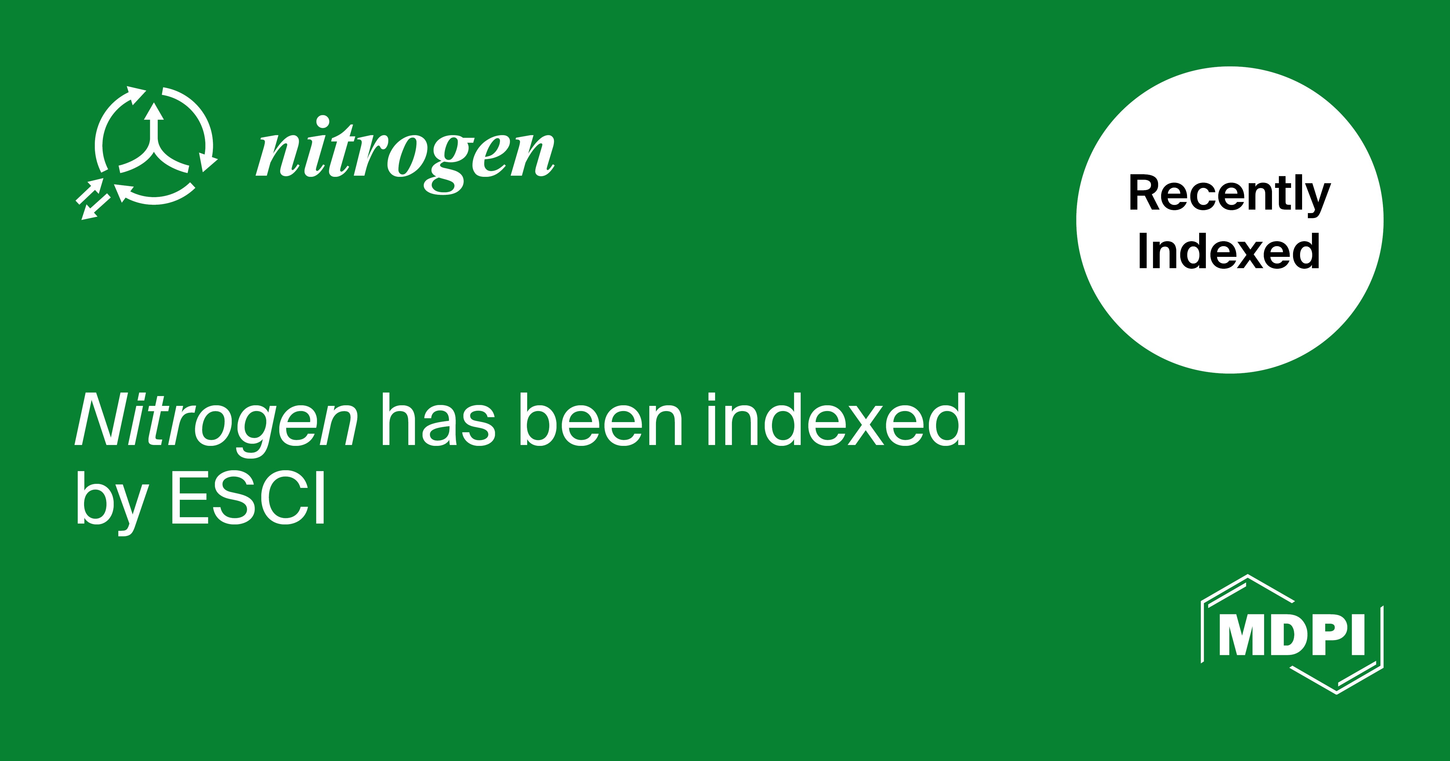 <em>Nitrogen</em> Accepted into Emerging Sources Citation Index in Web of Science