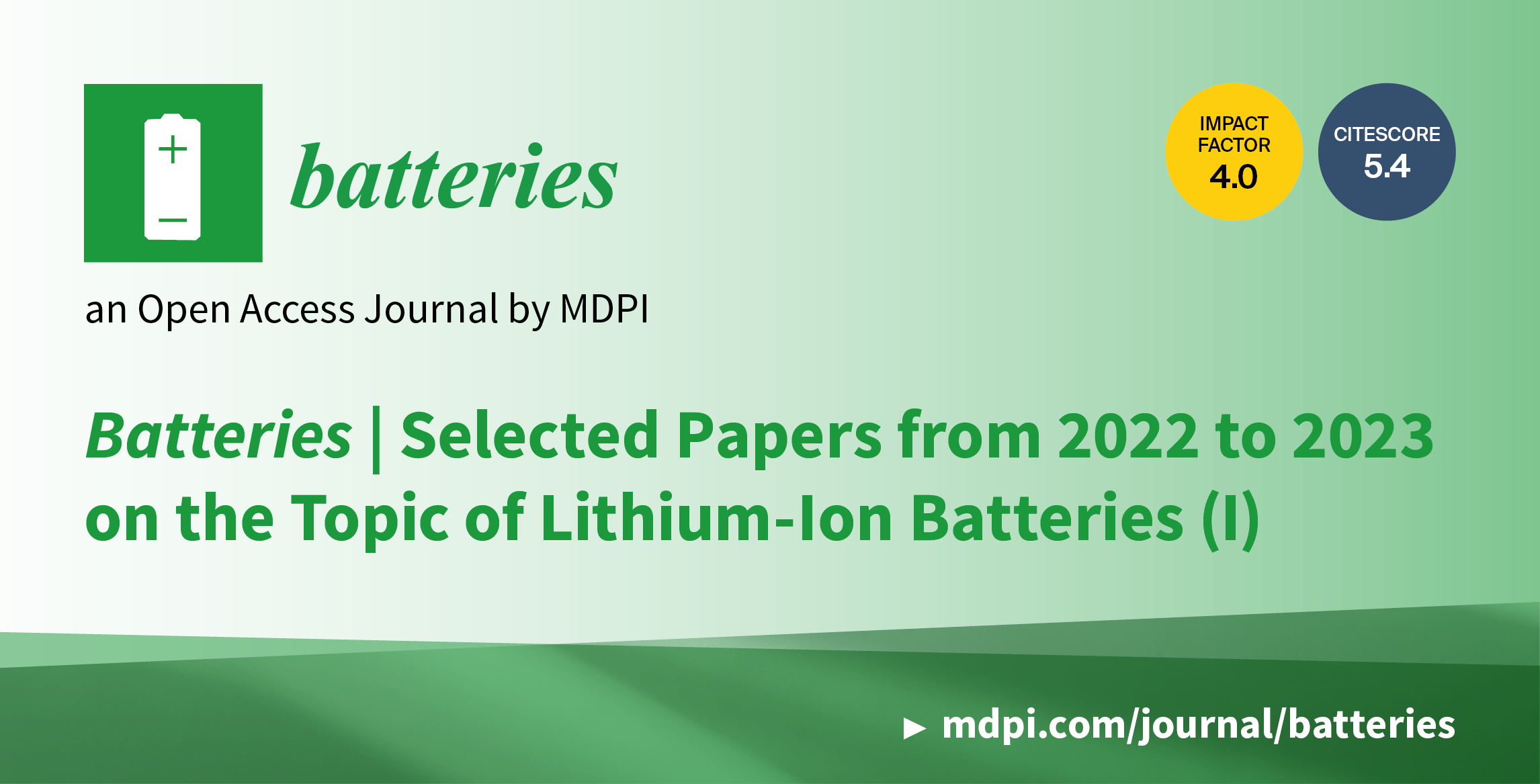 <em>Batteries </em>| Selected Papers from 2022–2023 on the Topic of Lithium-Ion Batteries (I)