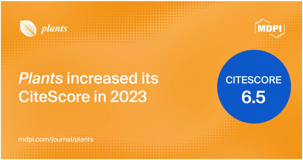 <em>Plants</em> Receives an Increased CiteScore of 6.5