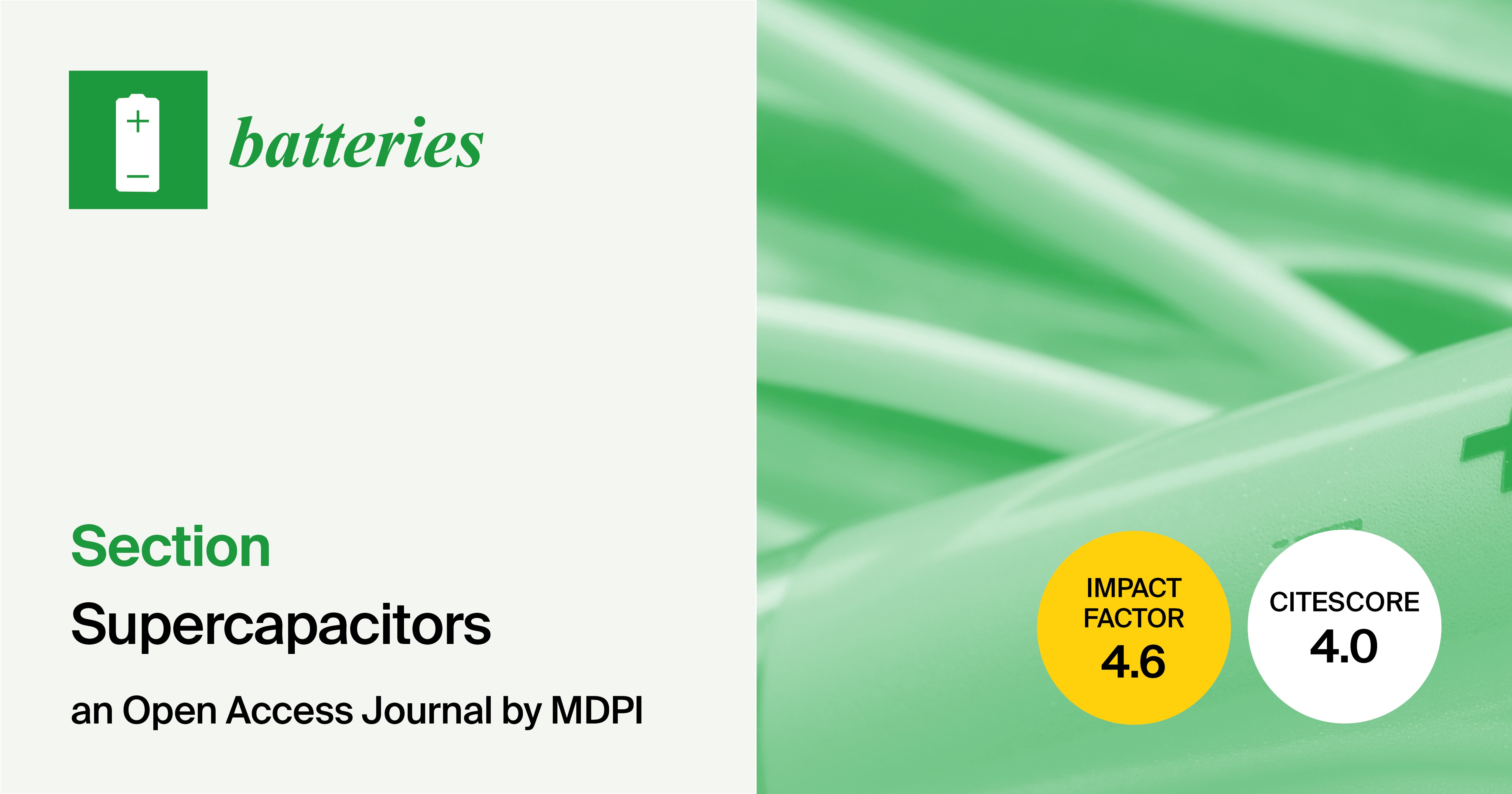 <strong><em>Batteries</em> | New Section “Supercapacitors” Established</strong>