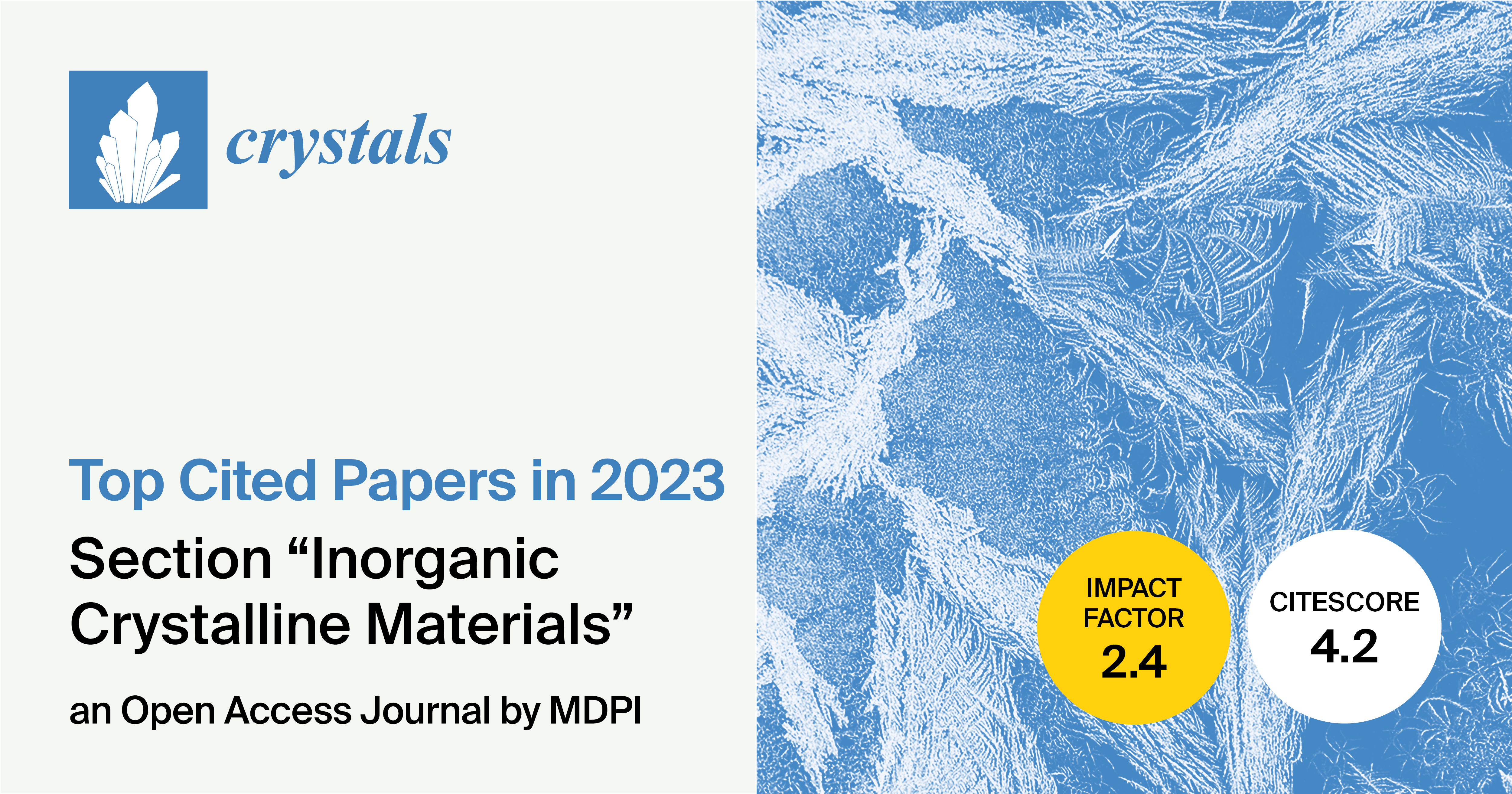 <strong><em>Crystals</em></strong><strong> | Top 10 Cited Papers in 2023 in the Section “Inorganic Crystalline Materials”</strong>