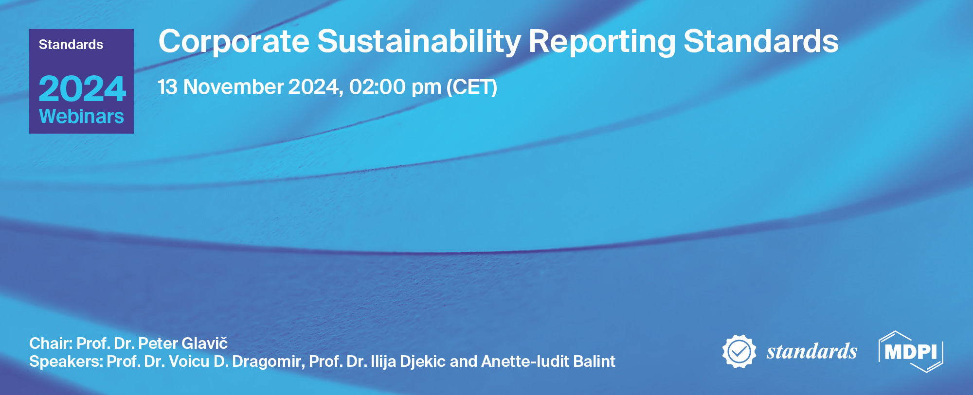 <em>Standards</em> Webinar | Corporate Sustainability Reporting Standards, 13 November 2024