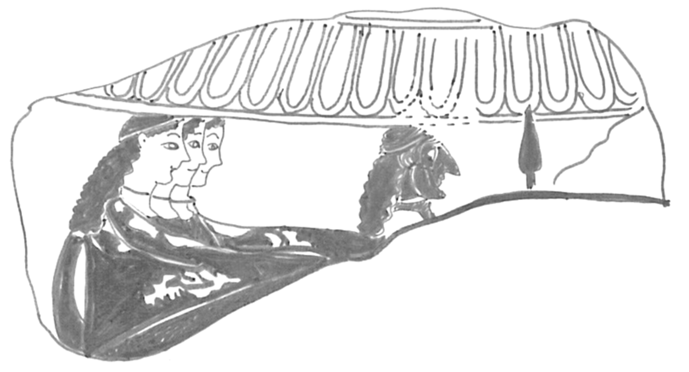Terracotta funerary plaque, Greek, Attic, Archaic