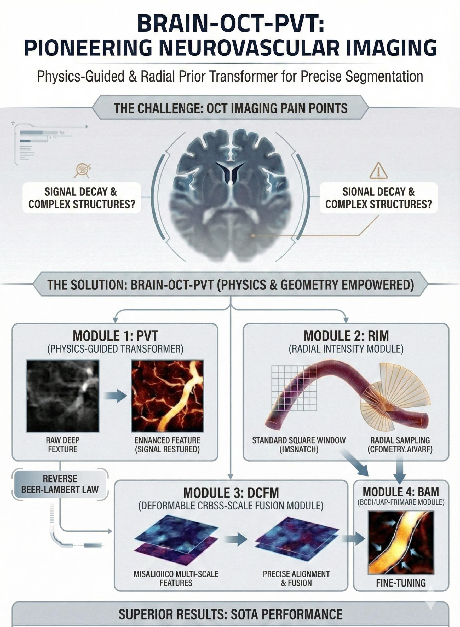 Brain Module Transformers Brain-Oct-Pvt: A Physics-Guided Transformer with Radial Prior and ...