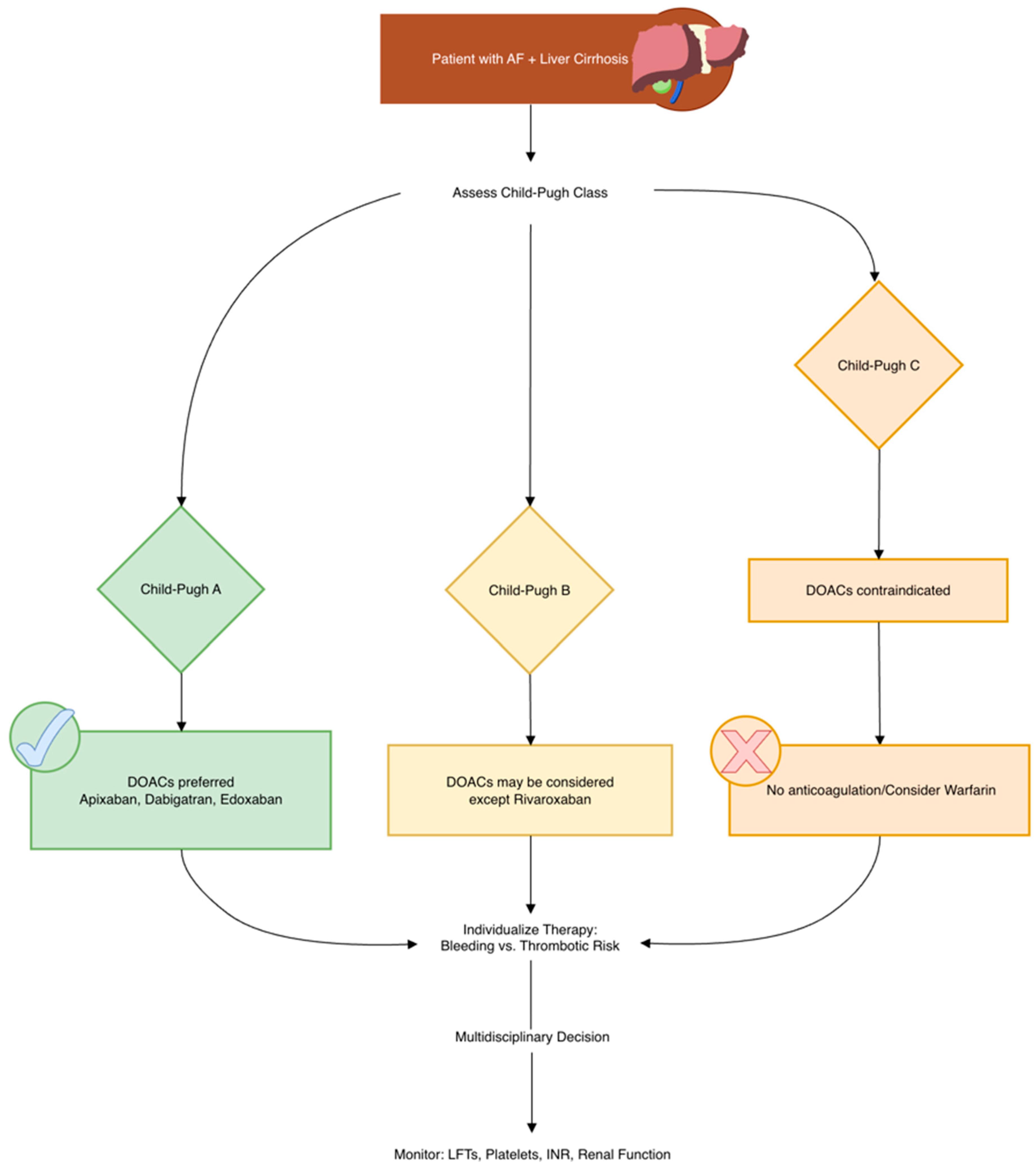 When Atrial Fibrillation Meets Alcoholic Liver Cirrhosis: Can Direct ...