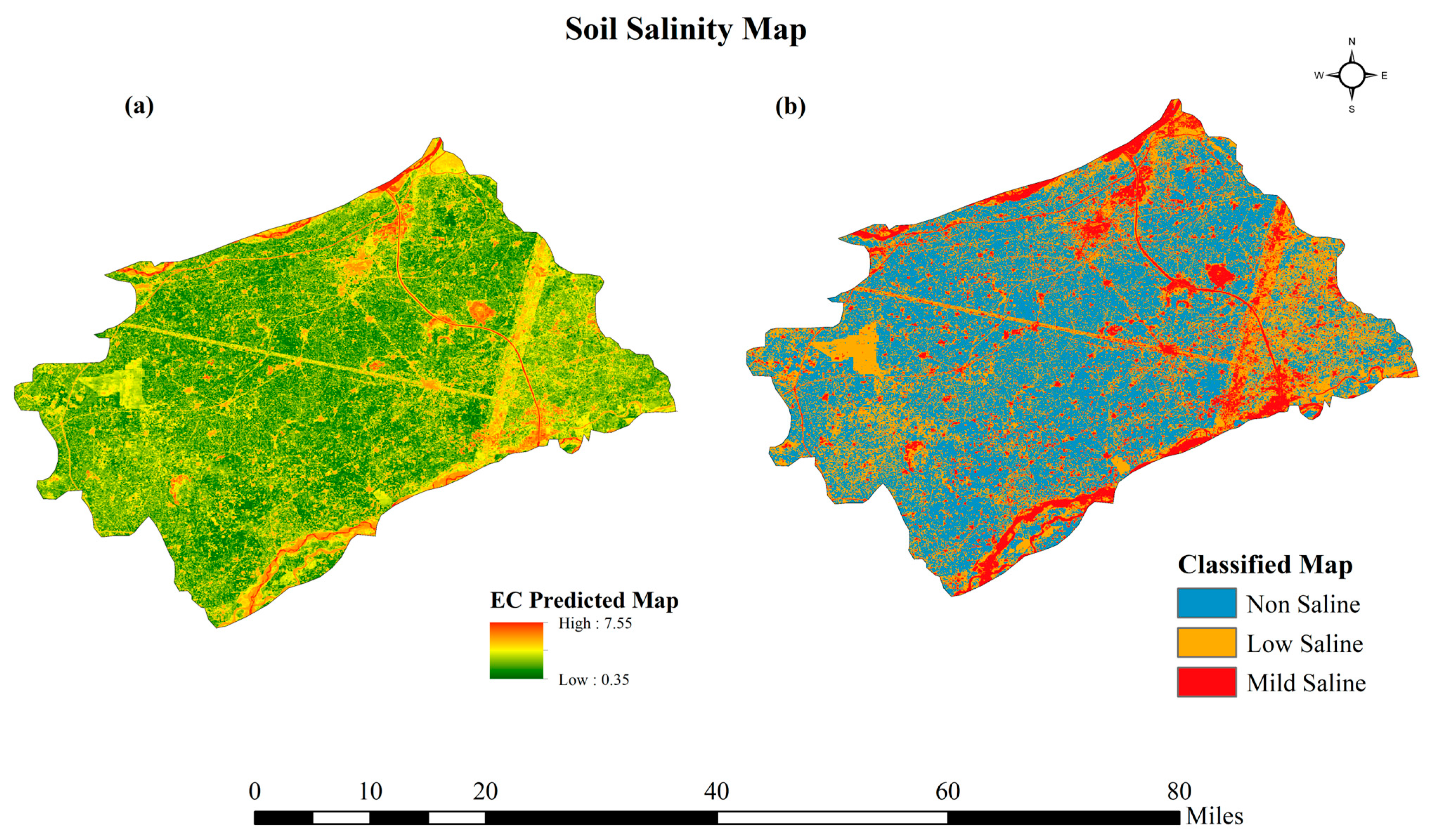 Mapping Soil Salinity by Integrating Field EC Measurements and Landsat ...