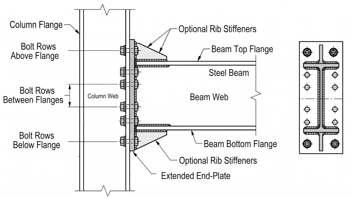Behavior, Analysis, and Design of Semi-Rigid Extended End-Plate ...