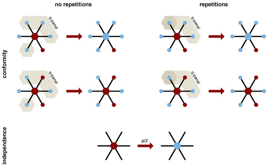 Composition of the Influence Group in the q-Voter Model and Its