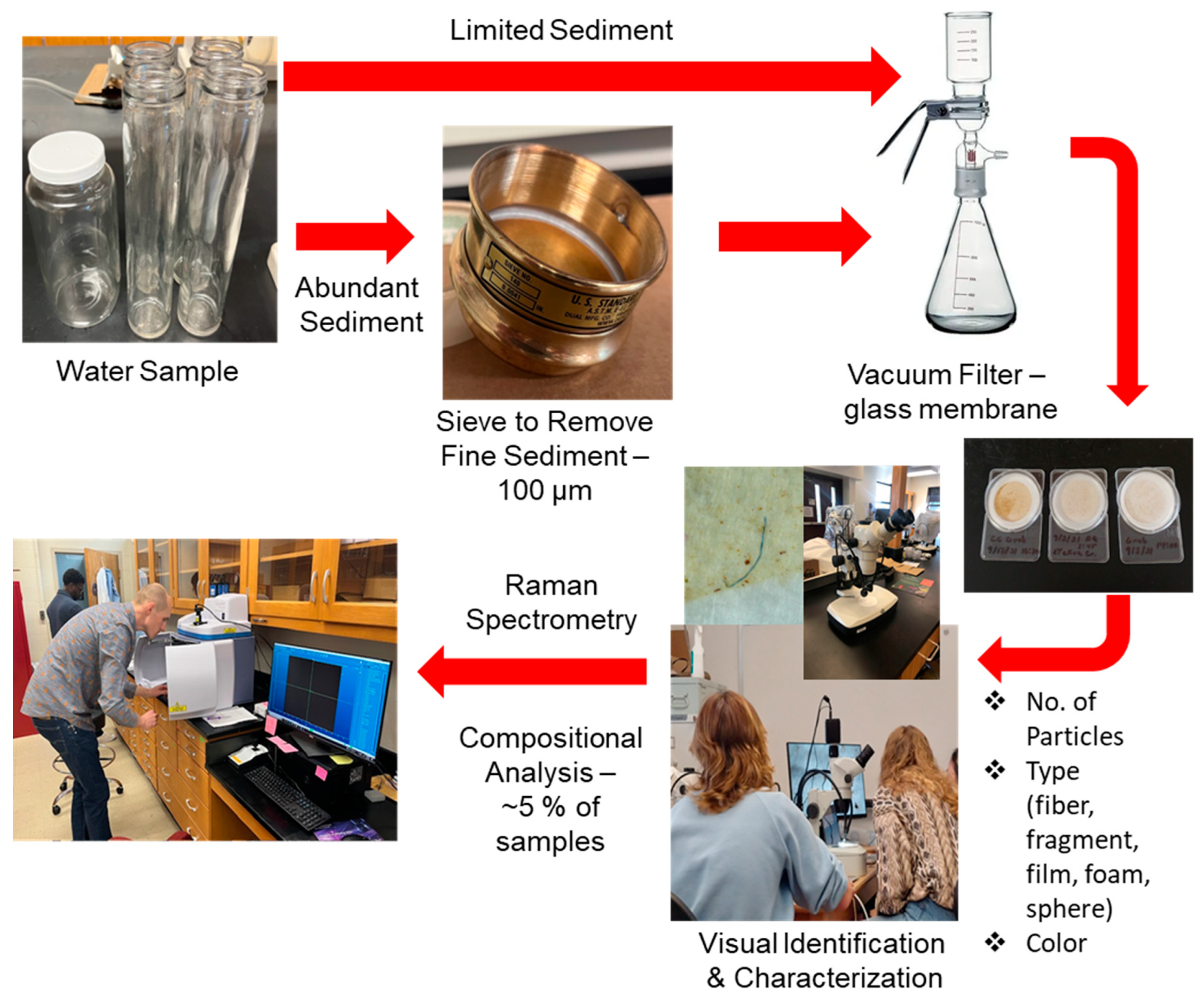 Temporal and Spatial Variations in Microplastic Concentrations in Small