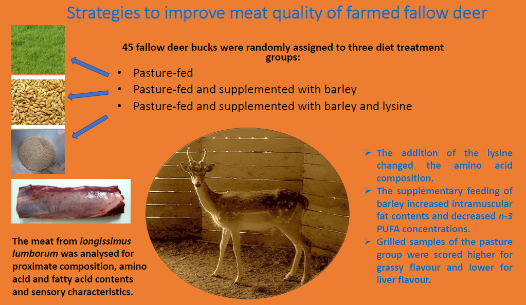 Foods | Free Full-Text | The Effect of Barley and Lysine Supplementation on  the longissimus lumborum Meat Quality of Pasture-Raised Fallow Deer (Dama  dama)