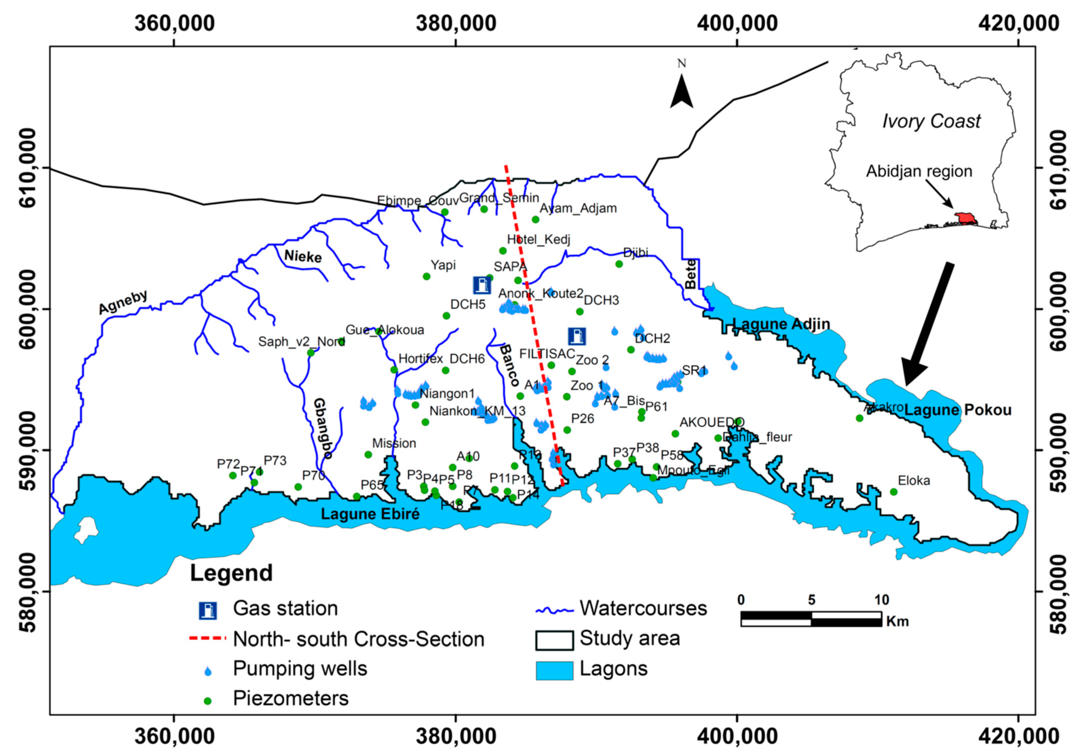 Abidjan, Port Bouet, Plateau, Cocody, & Map