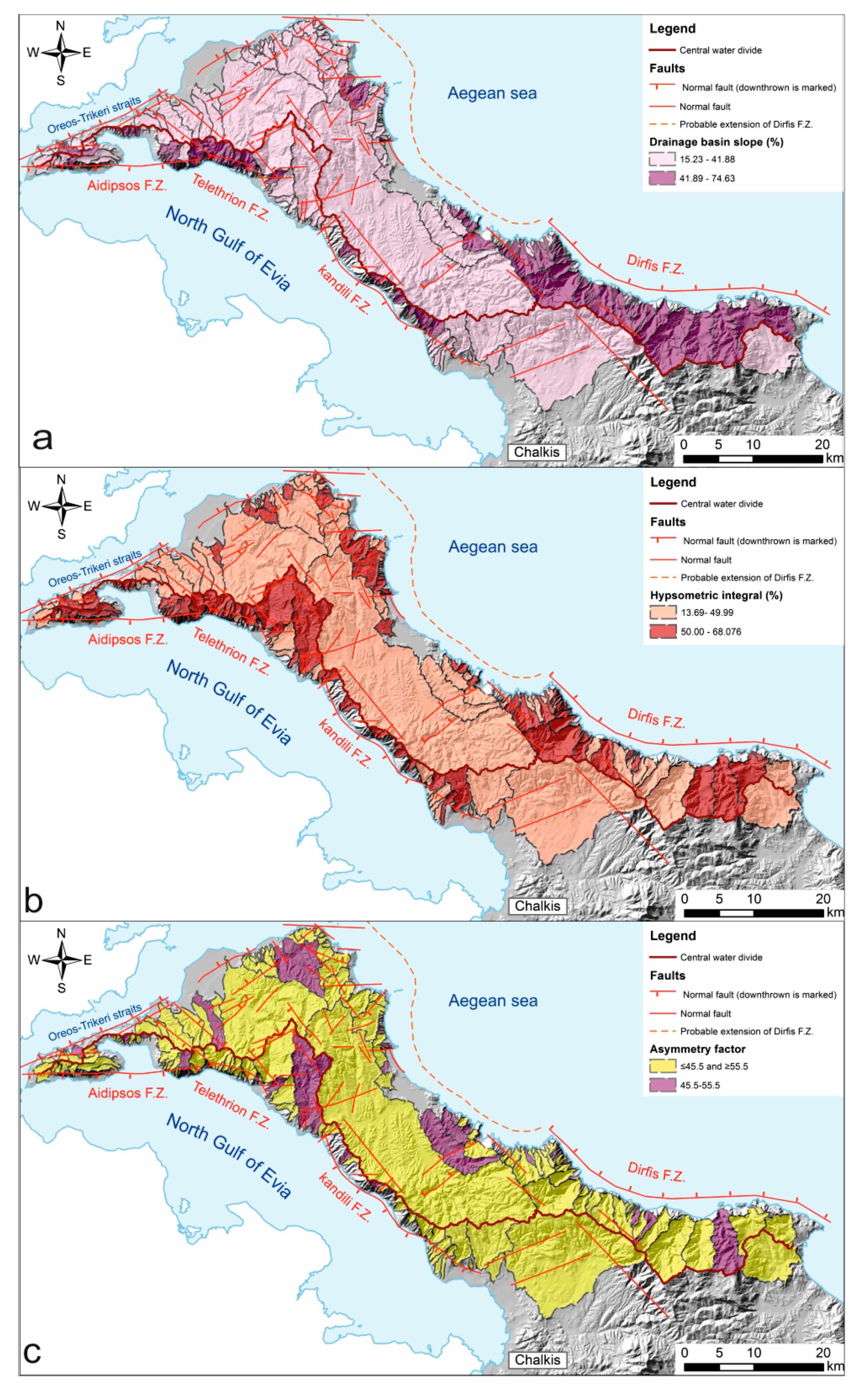 PDF] Transverse fault zones of subtle geomorphic signature in northern Evia  island (central Greece extensional province): An introduction to the  Quaternary Nileas graben