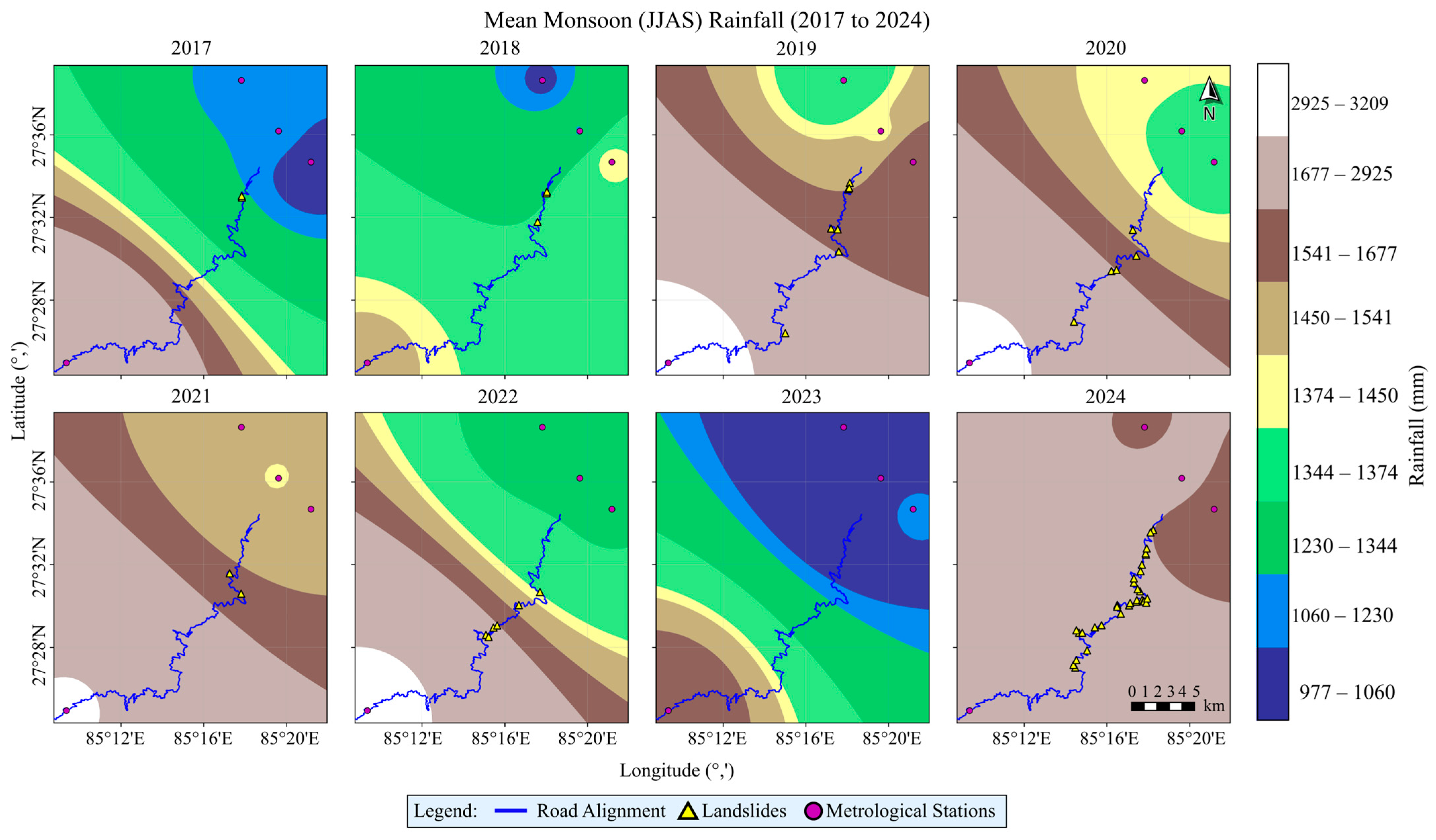Physically Validated Rainfall Thresholds for Roadside Landslides Using ...