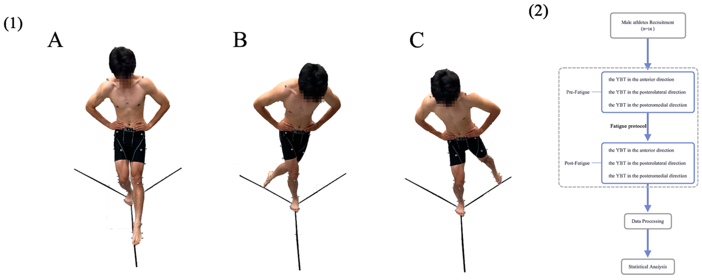 Questions on levels of fatigue in the lower back, posterior legs