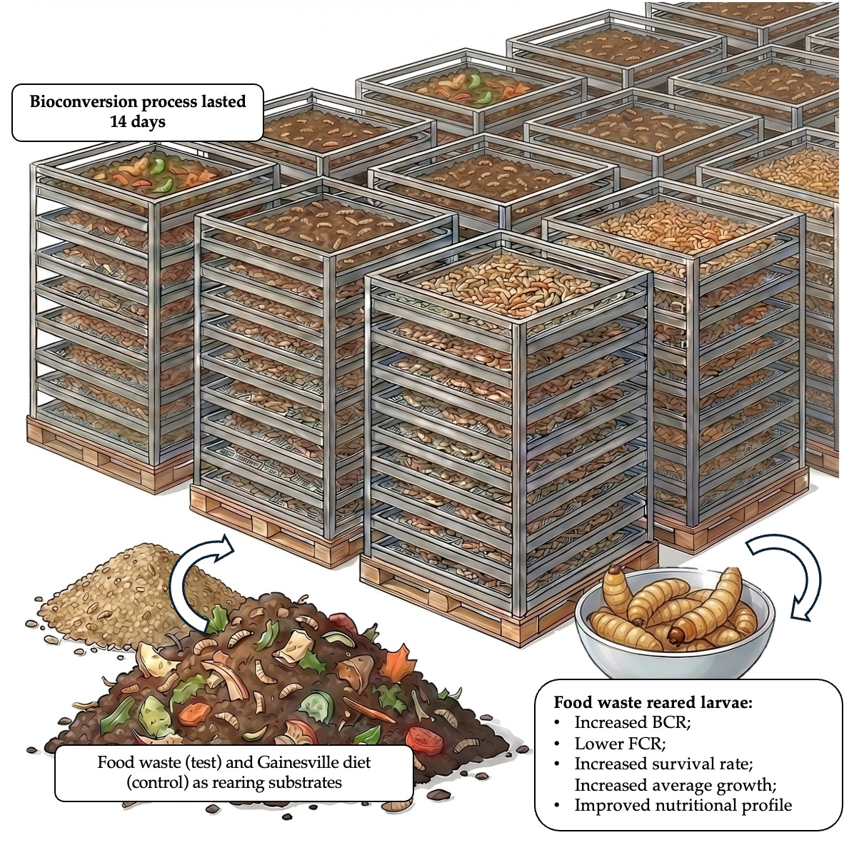 From Waste to Resource: Performance of Black Soldier Fly Larvae Reared ...