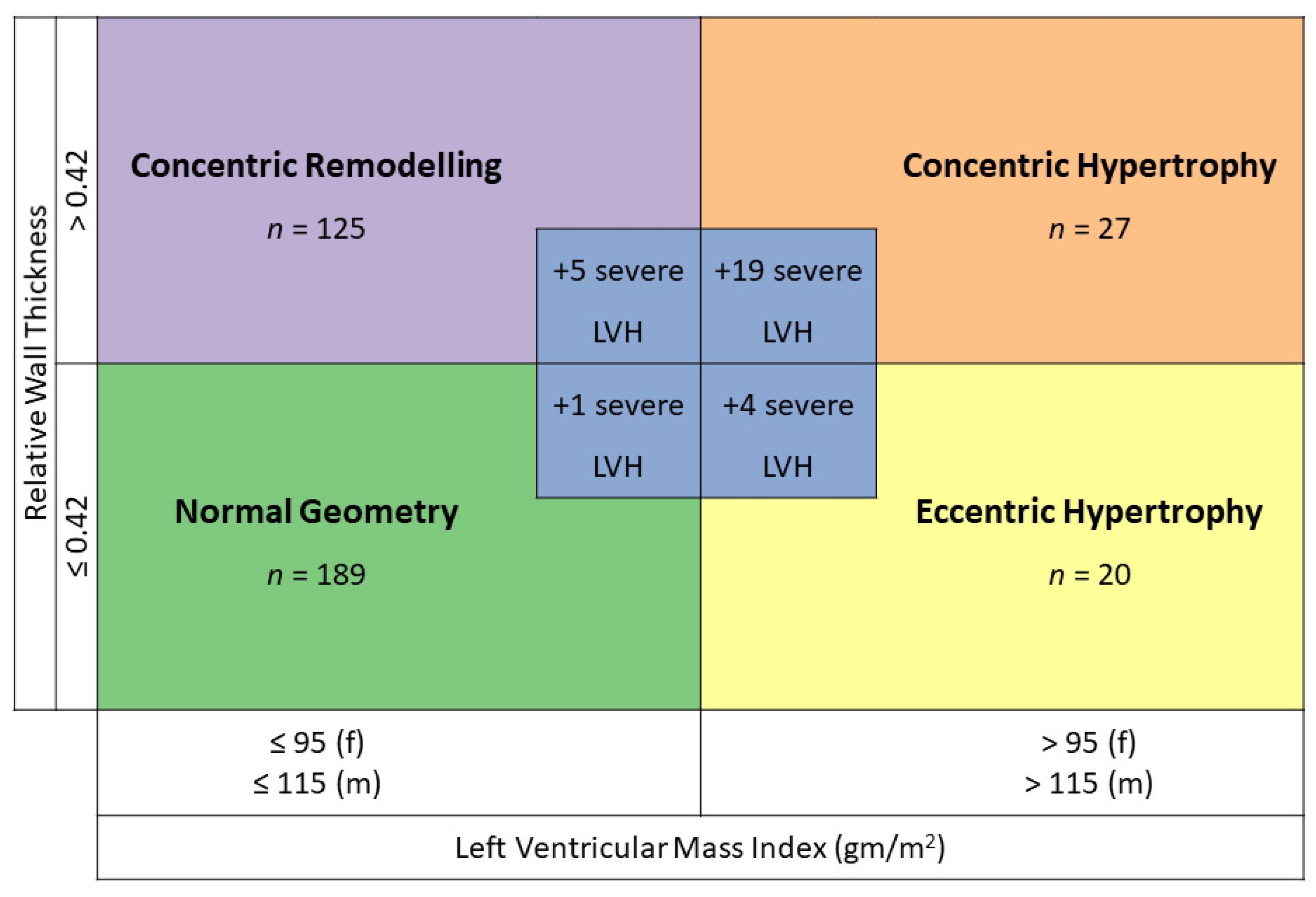 Time-course changes in echo-derived parameters: (a) LV mass (echo