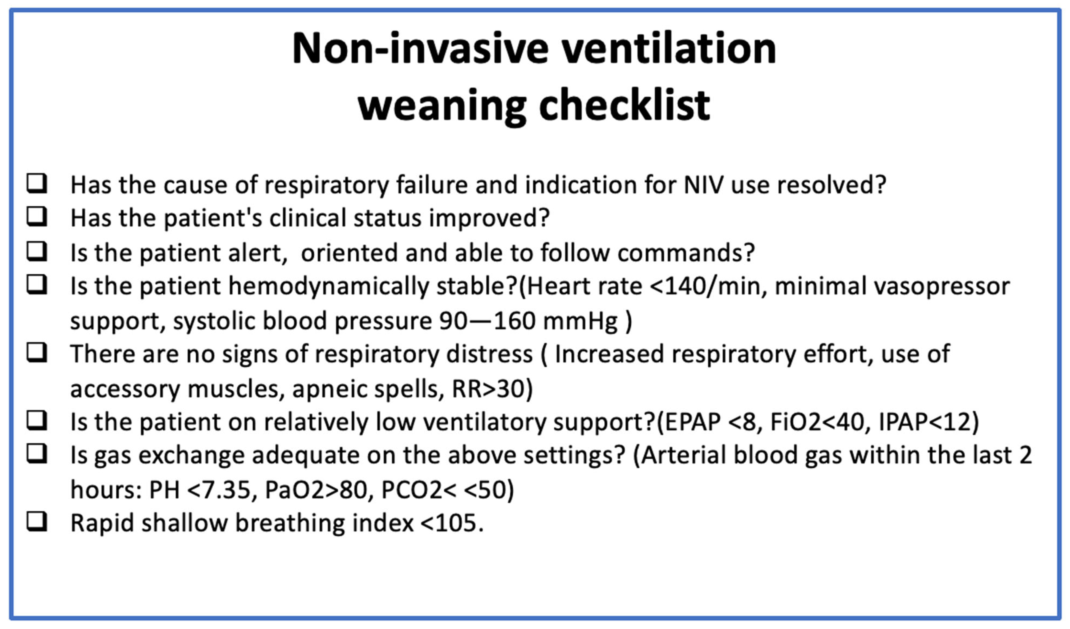 Liberation from Non-Invasive Ventilation in Complex Intensive Care Unit ...