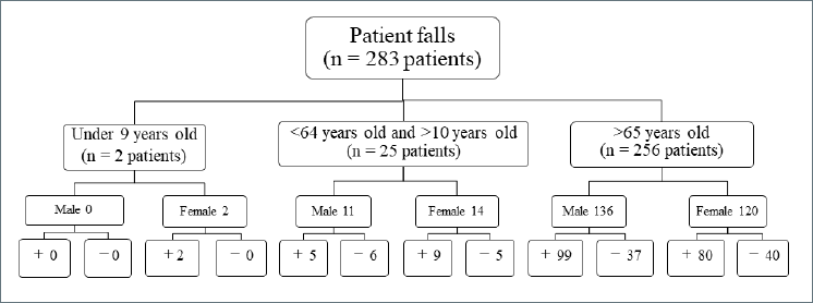 Verification of the causes of and countermeasures for falls using fall ...