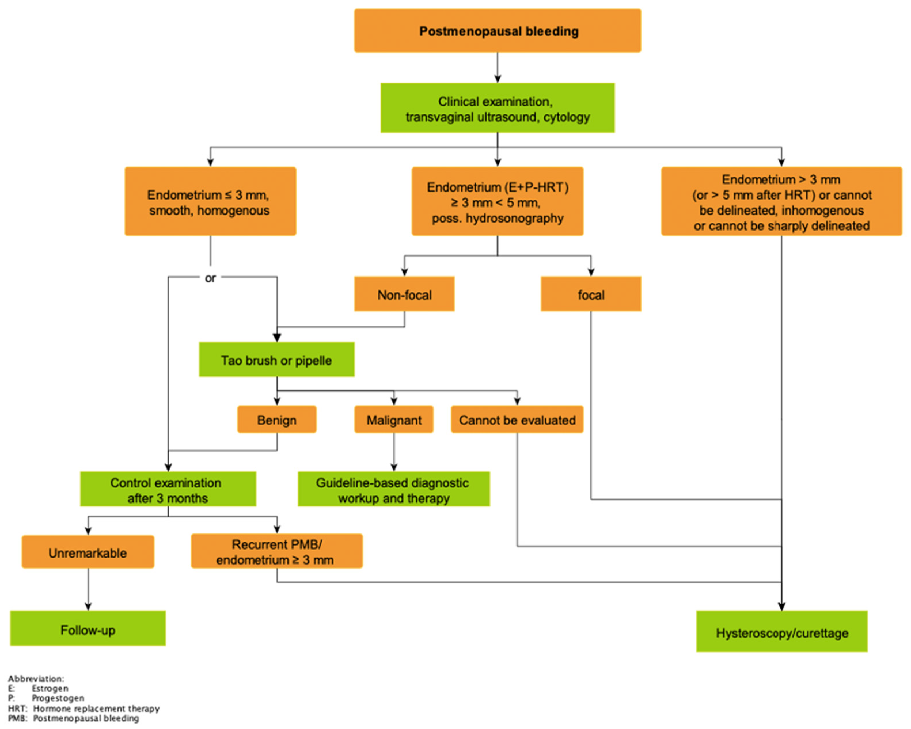 Clinical guidelines for the management of postmenopausal bleeding