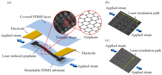 Laser-Induced Graphene Stretchable Strain Sensor with Vertical and ...