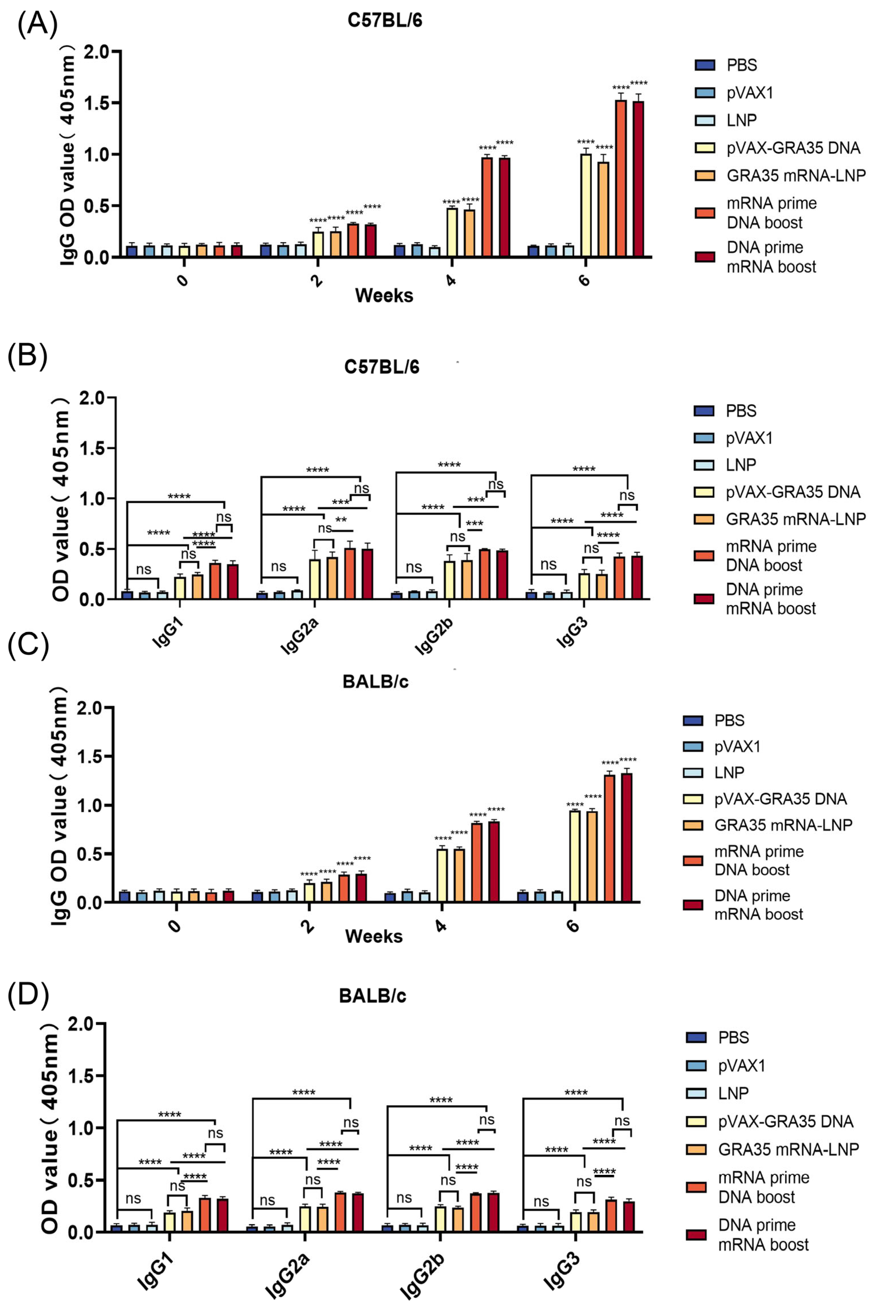 Heterologous Prime–Boost Vaccination with GRA35-Encoding DNA and mRNA ...