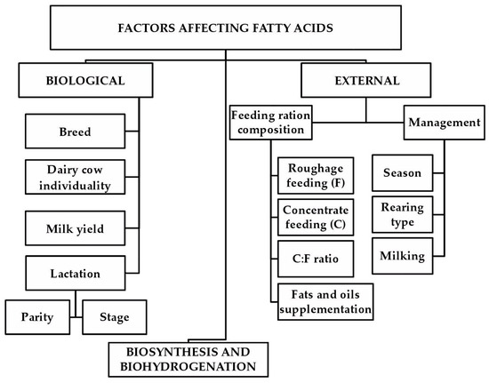 Role of Fatty Acids in Milk Fat and the Influence of Selected Factors ...