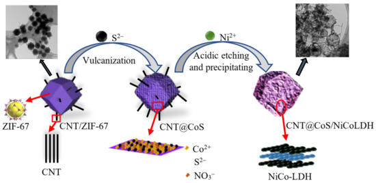 Synthesis of CNT@CoS/NiCo Layered Double Hydroxides with Hollow ...