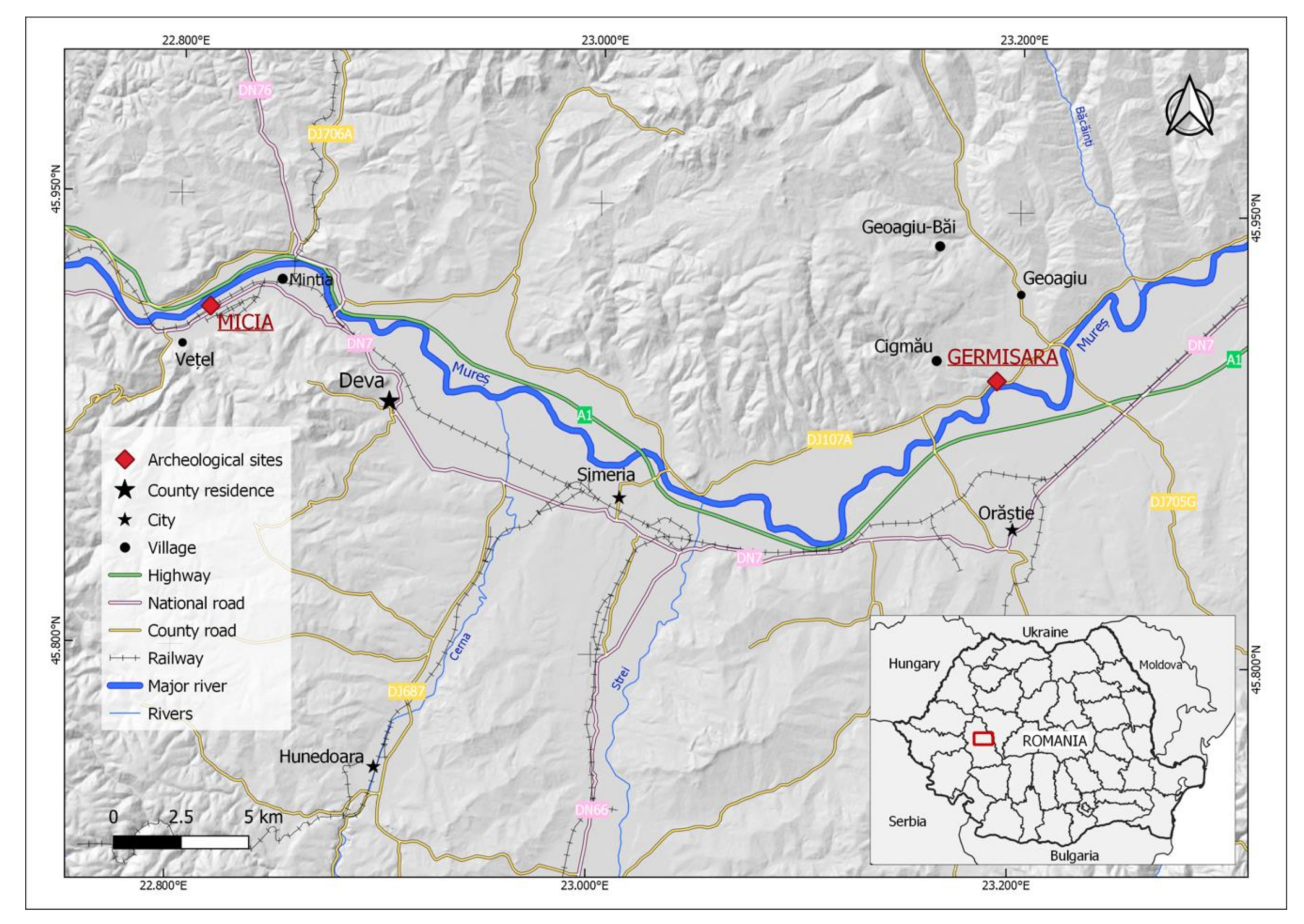 Remote Sensing | Free Full-Text | Satellite Remote Sensing for the Analysis  of the Micia and Germisara Archaeological Sites