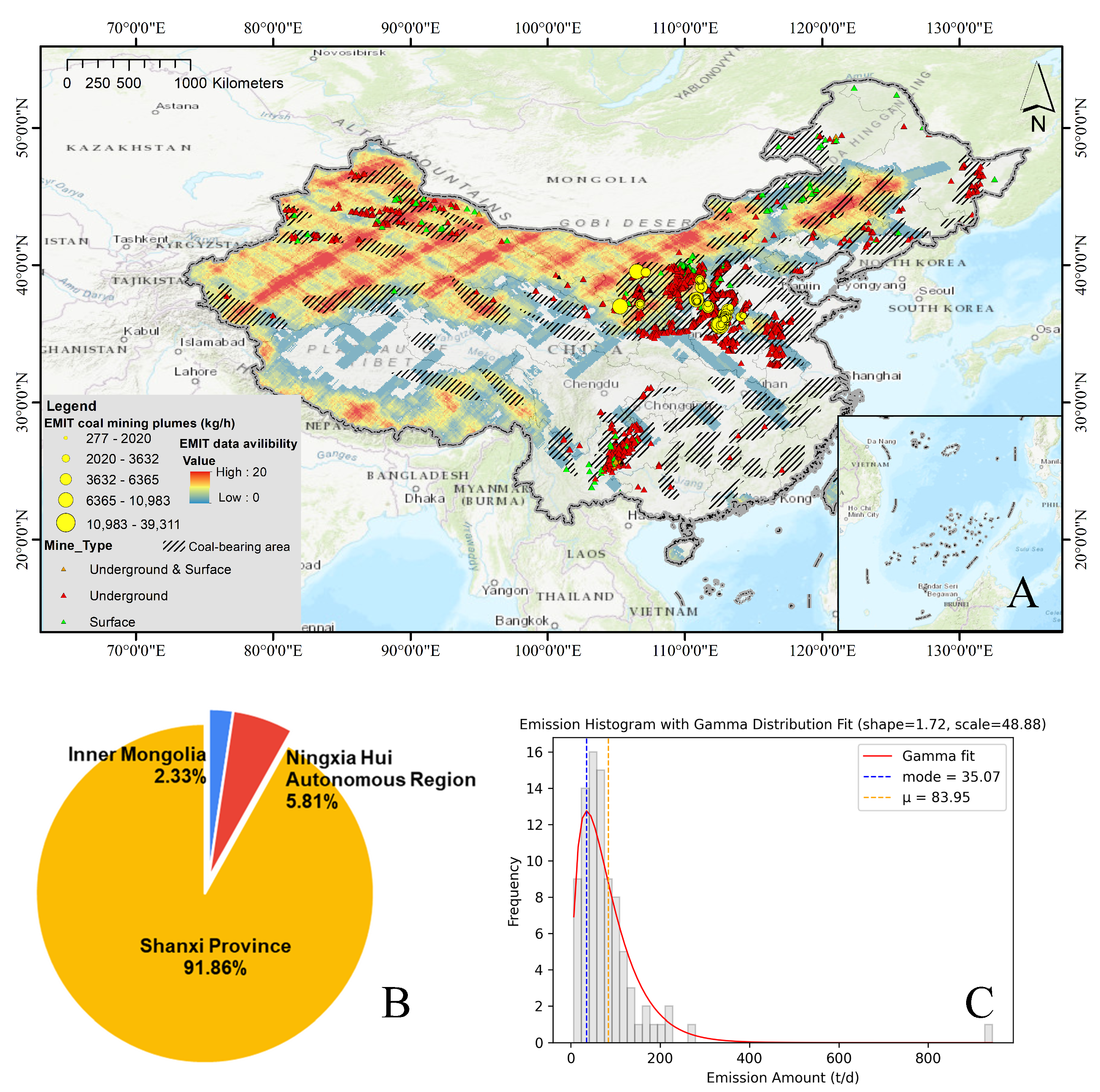 HighResolution Satellite Reveals the Methane Emissions from China’s